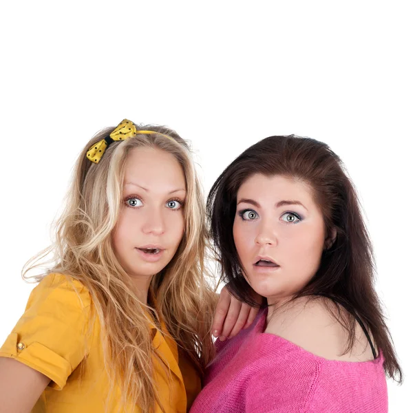 Young surprised girls — Stock Photo, Image