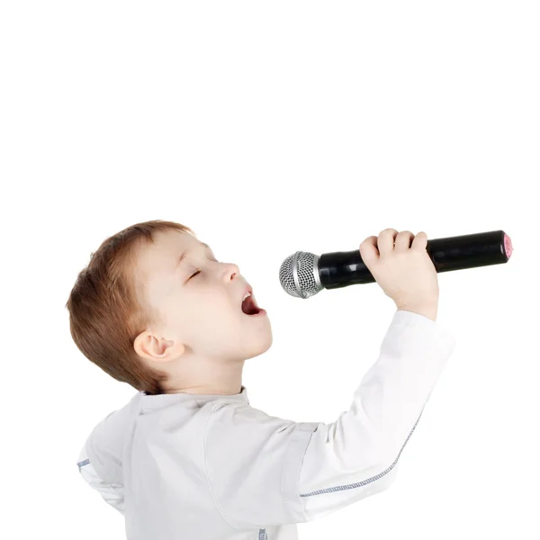 Carino piccolo cantante — Foto Stock