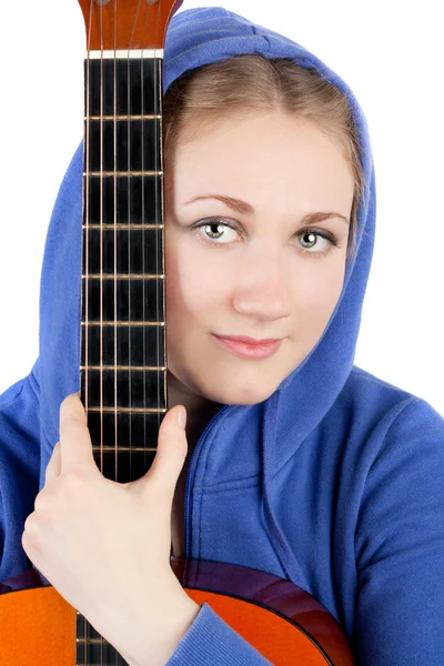 Meisje en gitaar — Stockfoto