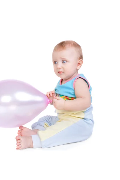 Baby with the balloon — Stock Photo, Image