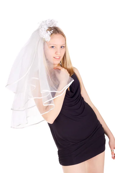 Hezká mladá nevěsta — Stock fotografie