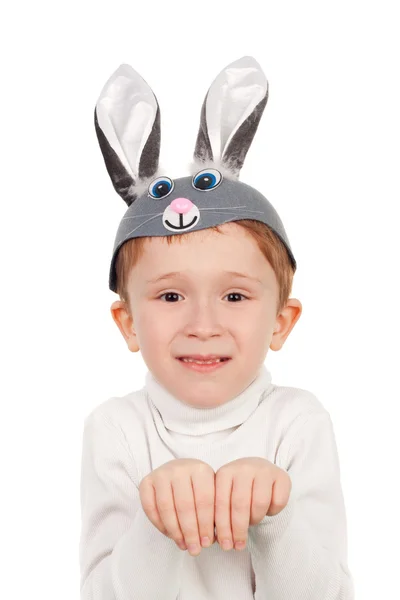Маленький хлопчик заєць — стокове фото