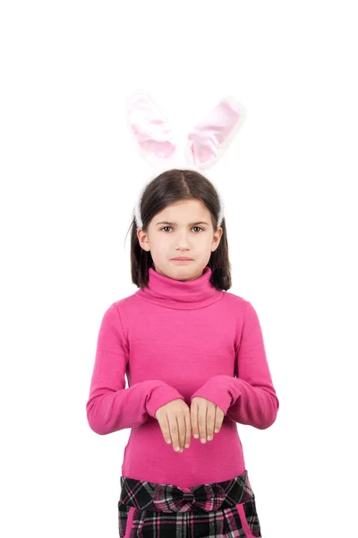 Küçük bir tavşan kız — Stok fotoğraf