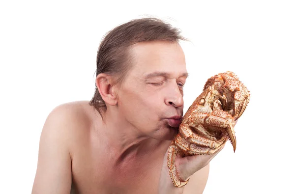 stock image Crab and man