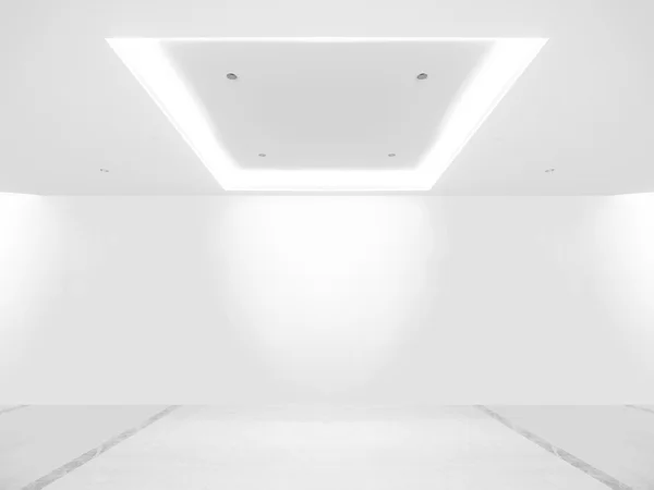 Muro bianco in galleria — Foto Stock