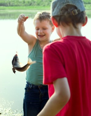 The young fisherman. clipart