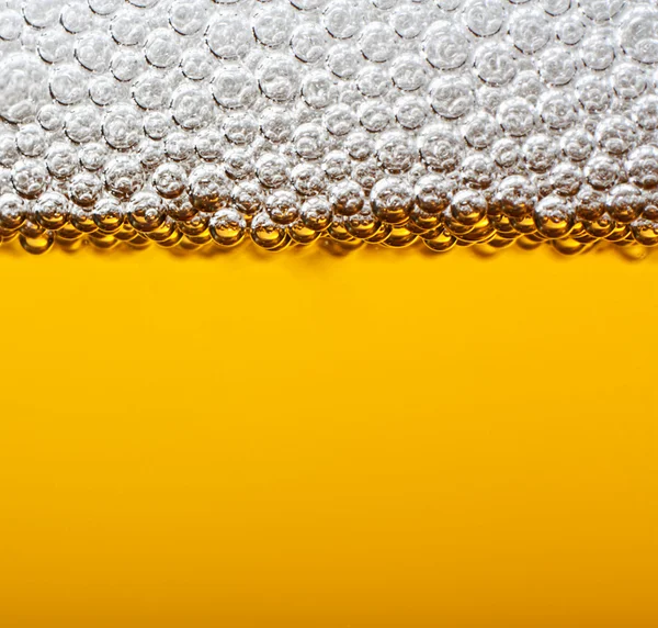 Closeup beer with foam. Macro. — Stock Photo, Image