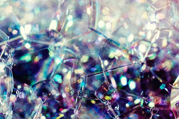 Color Soap bubbles macro. — Stock Photo, Image