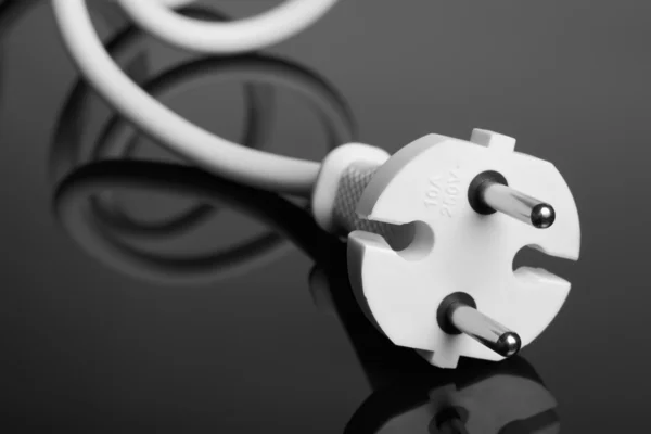 Abstract white europe standard power plug — Stock Photo, Image