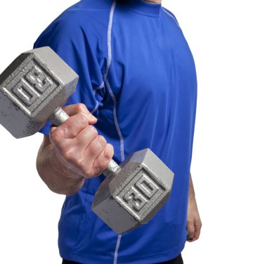 Man lifting dumbbell clipart