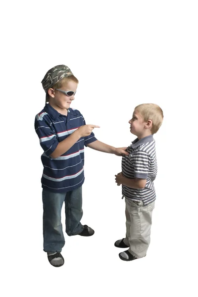 Bully intimidando a chico más joven — Foto de Stock