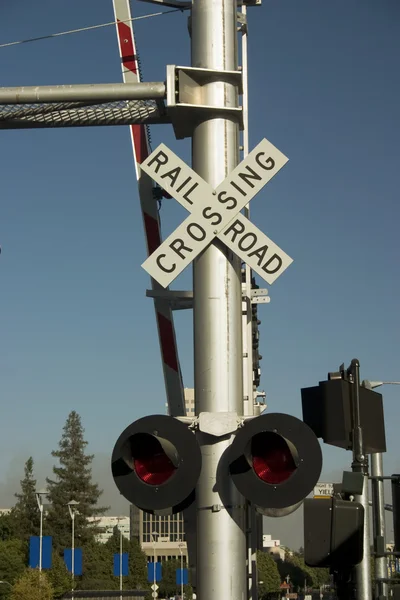 Bahnübergang Stockbild