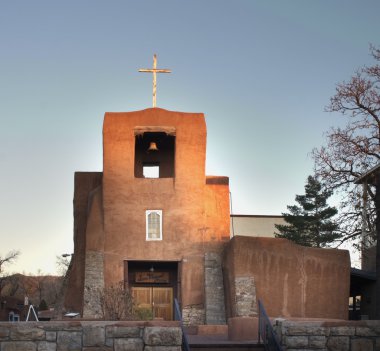 San Miguel Mission Santa Fe clipart