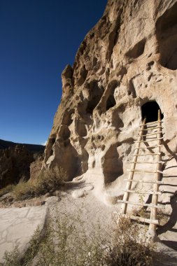 Cliff dwellings at Bandelier New Mexico clipart