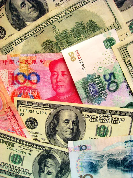 Currencies: US Dollar & China RMB — Stock Photo, Image