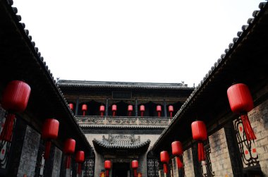 Typical Chinese architecture, courtyard clipart