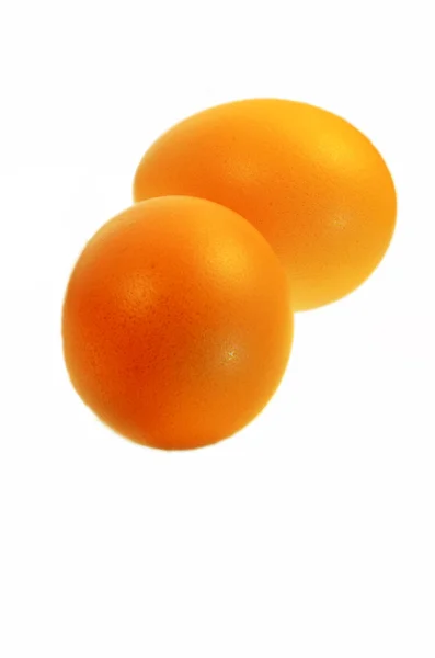Bio-Eier auf weißem Hintergrund — Stockfoto