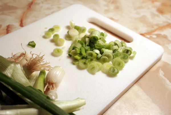 Sliced Green Onions — Stock Photo, Image