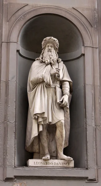 Statue of Leonardo da Vinci Stock Picture