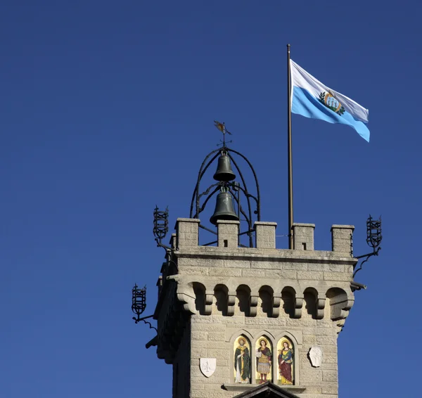 stock image San Marino Flag and Tower