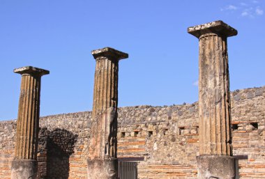 Three Columns in Pompeii clipart