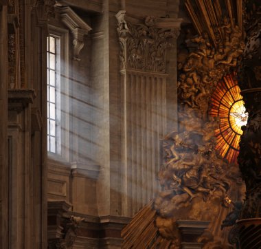 Rays of Light in St. Peter's clipart