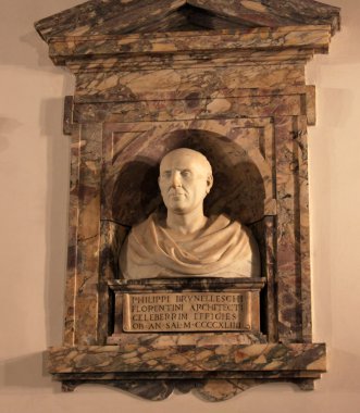 Bust of Filippo Brunelleschi clipart