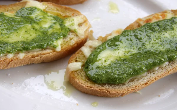 stock image Pesto on Toast