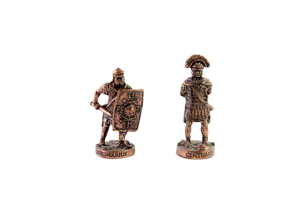Dva plechové římské antické vojáčky — Stock fotografie