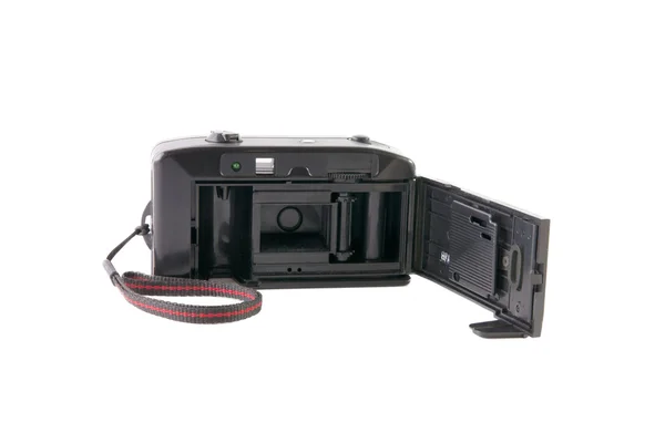 Single-botão low-end 35mm filme ponto-e-atirar câmera — Fotografia de Stock