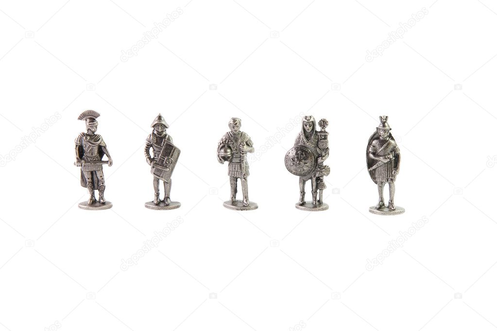 Full set of tin Roman antique soldiers
