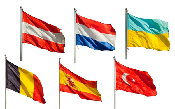 Colección de banderas europeas — Foto de Stock