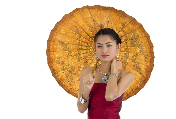 Menina asiática em tradicional — Fotografia de Stock
