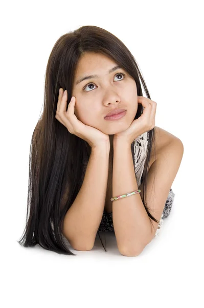 Asian beauty looking up — Stock Photo, Image