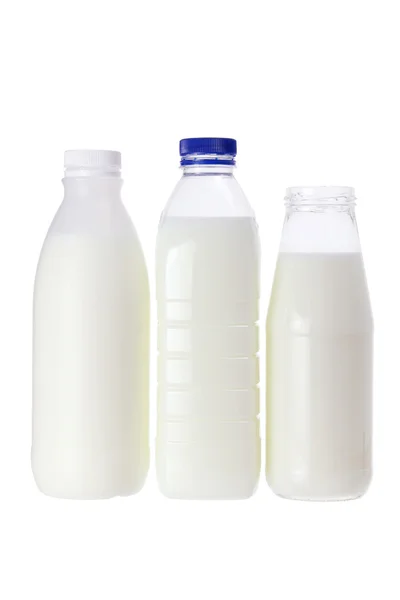 Garrafas de leite — Fotografia de Stock