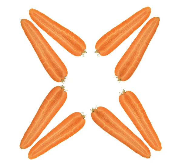 Helften van wortelen — Stockfoto