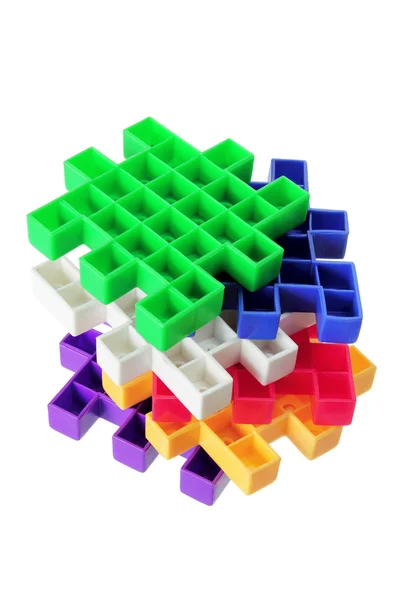 Stapel von Puzzleteilen — Stockfoto