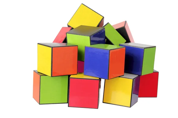 Empilement de cubes de couleur — Photo