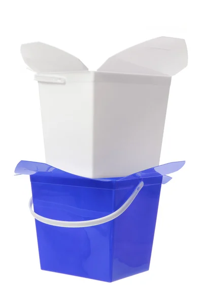 Caixas de comida Takeaway plástico — Fotografia de Stock
