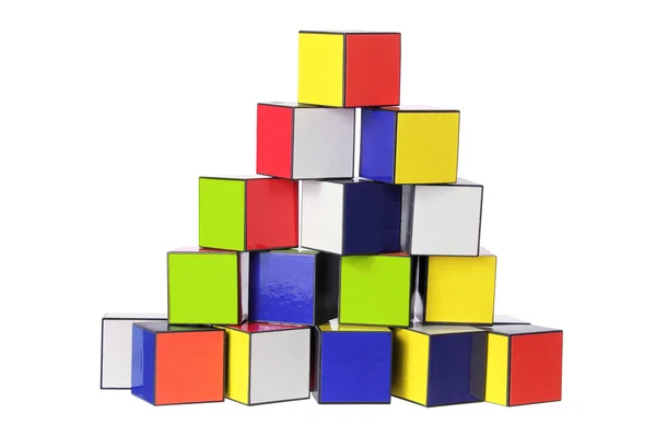 Pila de cubos de color Fotos De Stock