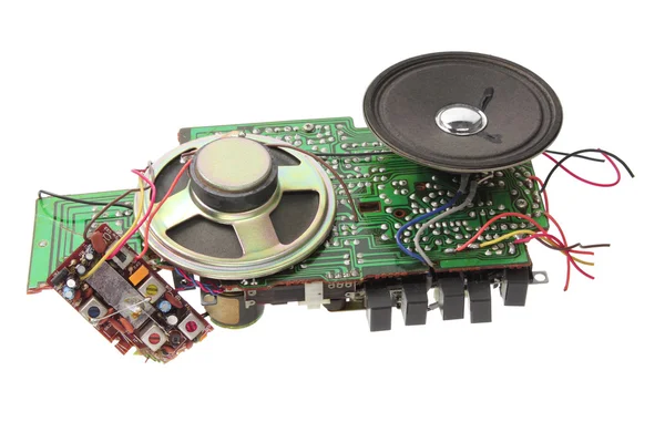 Reprodutor de cassetes de rádio quebrado — Fotografia de Stock
