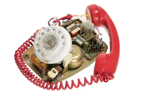 Telefono con quadrante rotto — Foto Stock