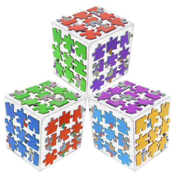 Quebra-cabeças Cubos — Fotografia de Stock