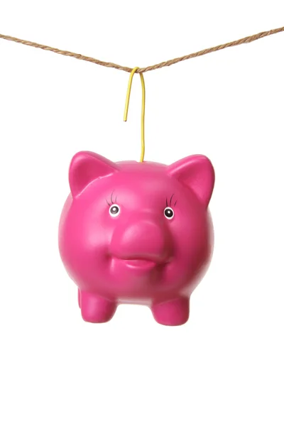 Pendurado Piggy Bank — Fotografia de Stock