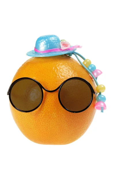 Orange klädd som ansikte — Stockfoto