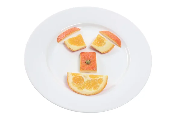 Narancssárga darabokat a lemez — Stock Fotó