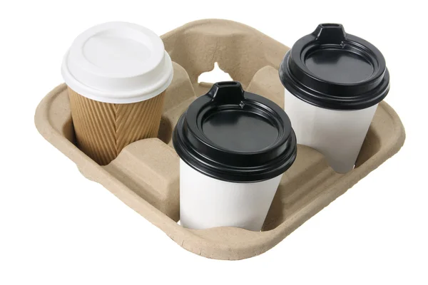 Takeaway Cups of Coffee — Stock Photo, Image