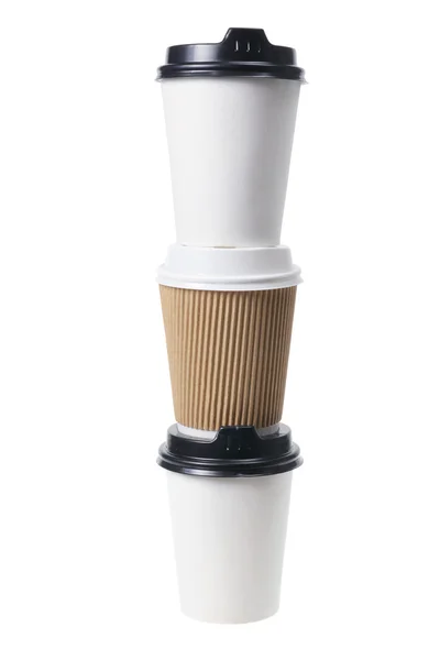 Stapel Kaffee zum Mitnehmen — Stockfoto