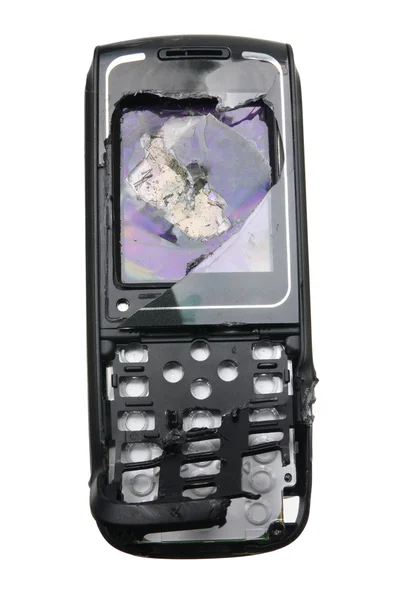 Ødelagt mobiltelefon – stockfoto