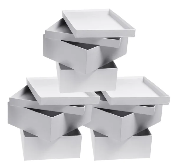 Стеки картонных коробок — стоковое фото